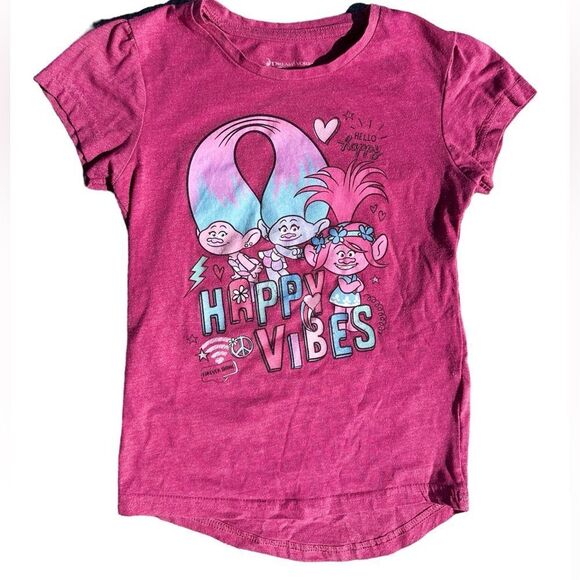 Trolls Poppy Girls Short Sleeve Graphic Tee Shirt Size 6 - Picture 1 of 4